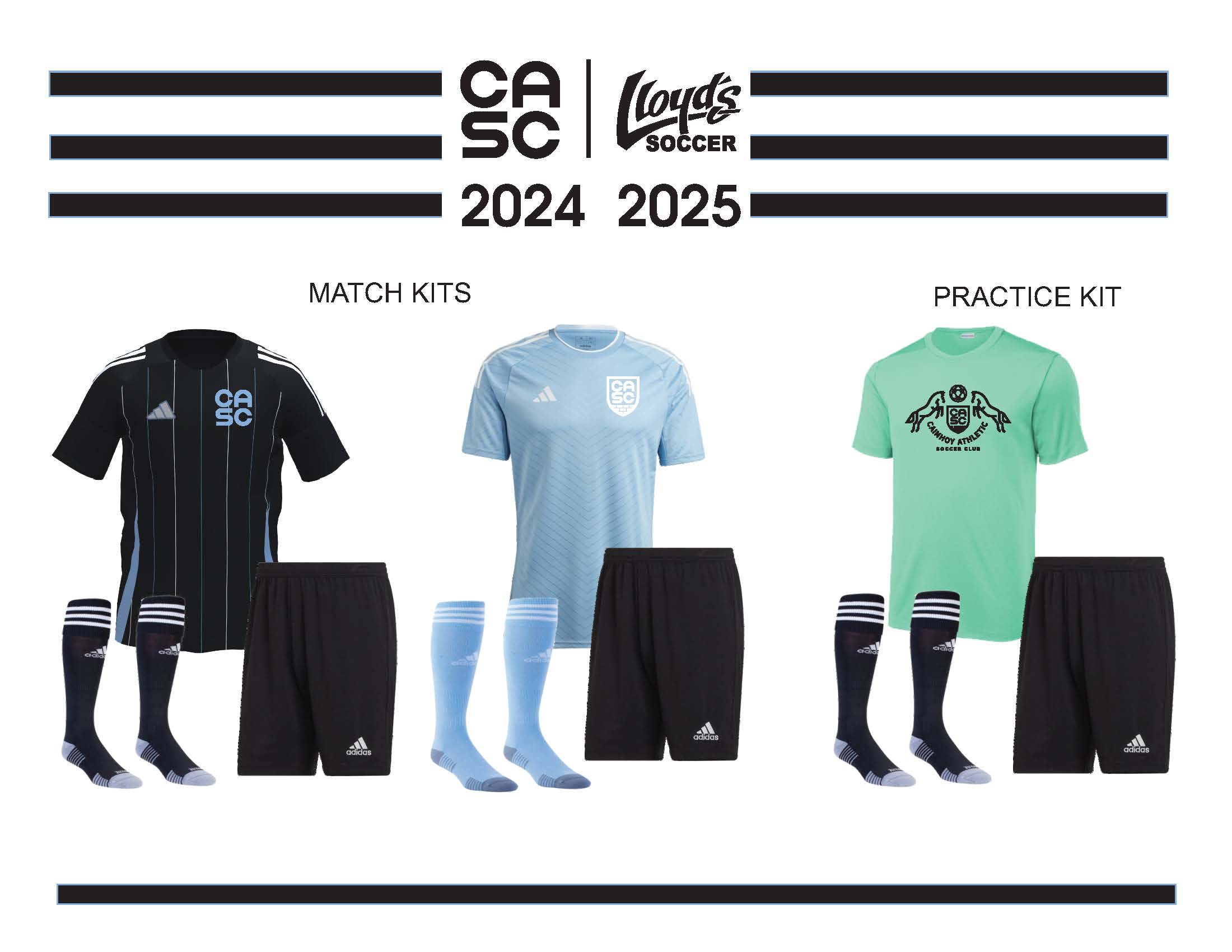 CASC 2425 Kits Unveiled Cainhoy Athletic Soccer Club